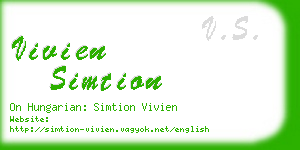 vivien simtion business card